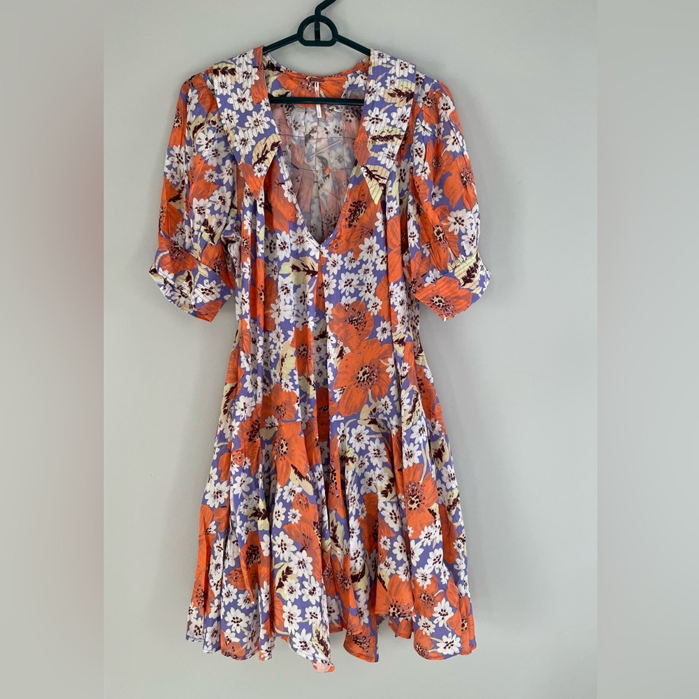 NWOT FREE PEOPLE Sugar Crush Mini Dress in Soft Combo Size Large